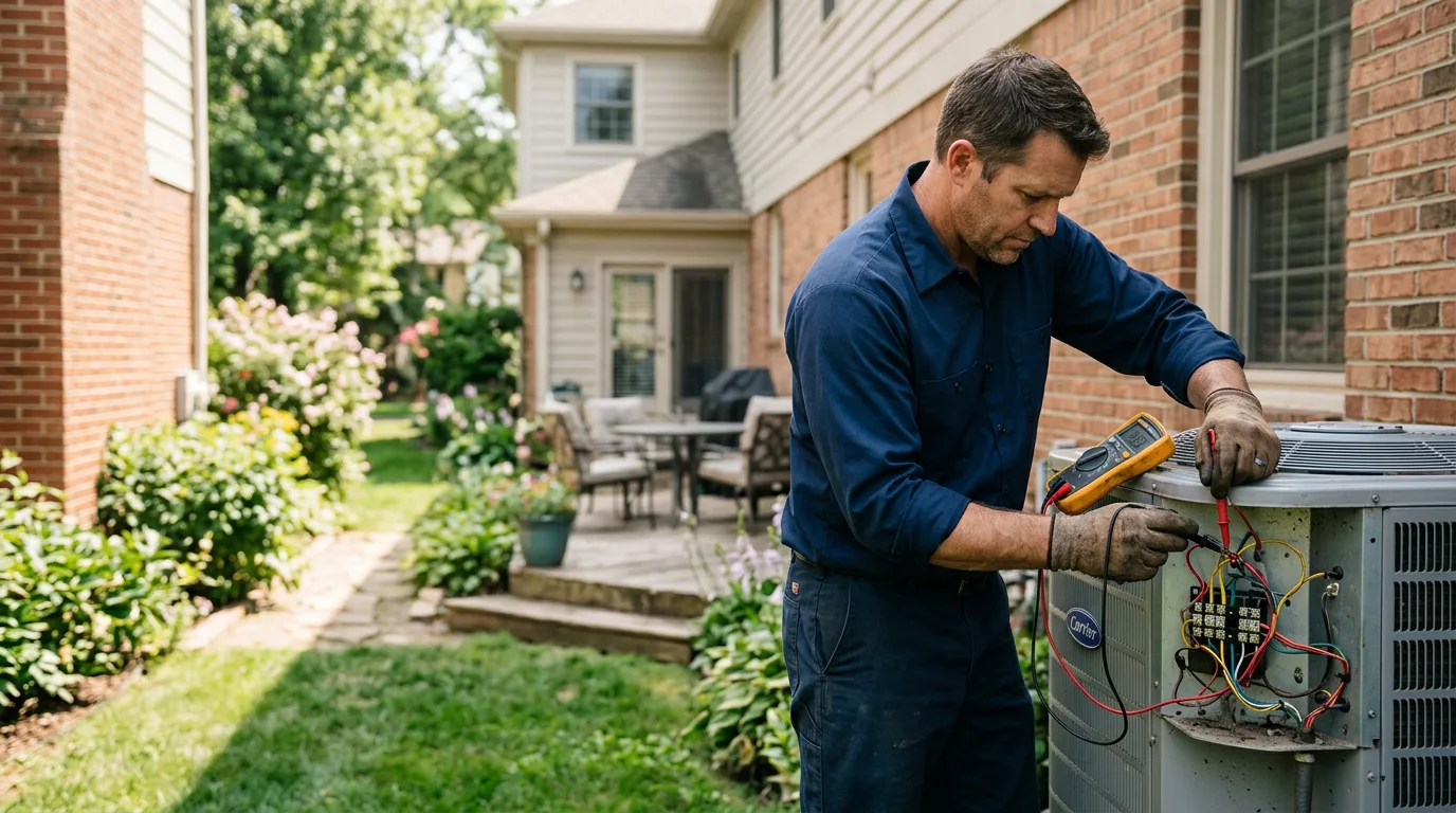 HVAC technician working near Fort Scott, KS